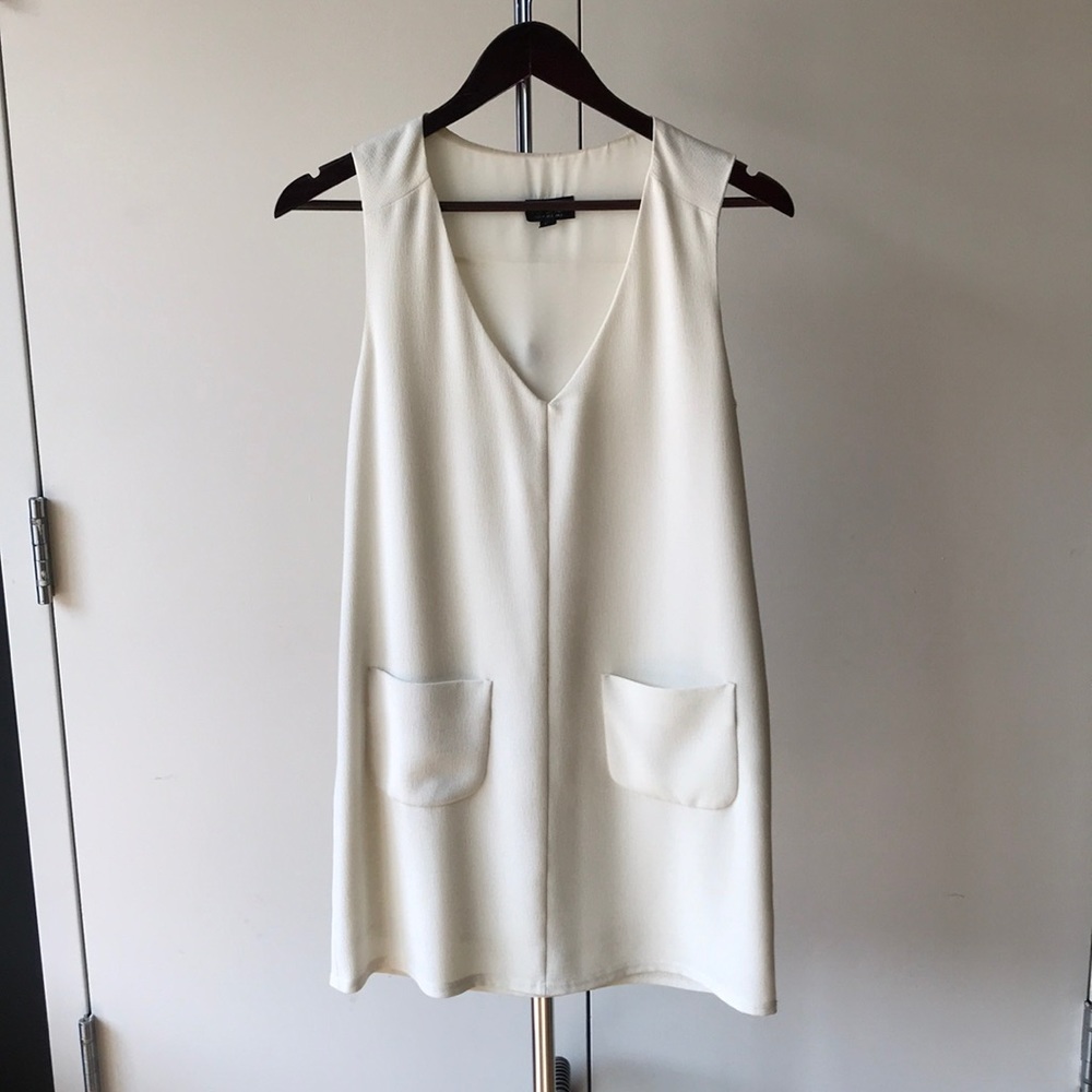 Topshop White Shift Mini Dress